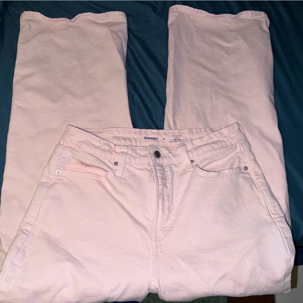 Old Navy Pink Flare & Wide Leg Jeans